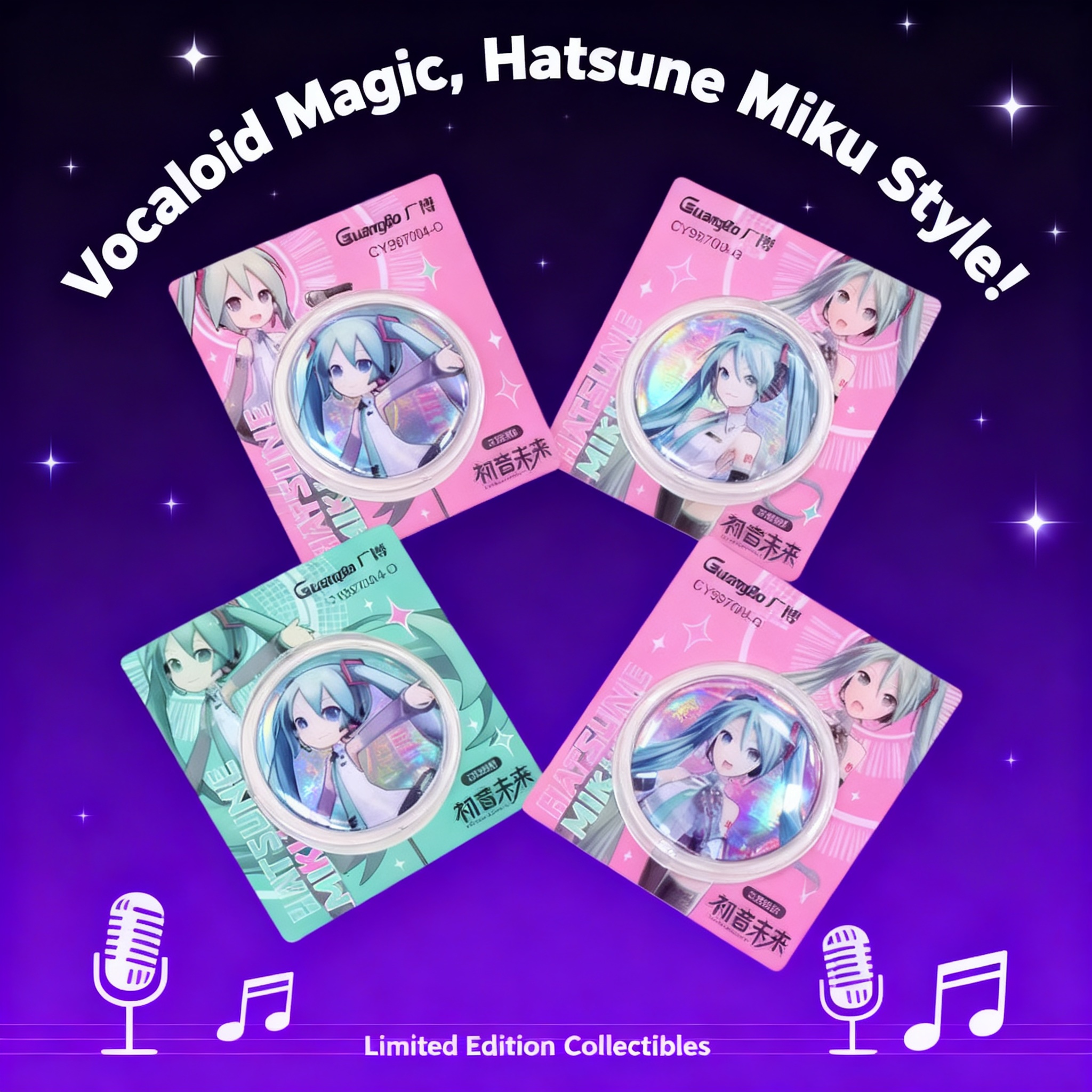 Cute Anime Merchandise - Official Hatsune Miku Anime Badge Cute