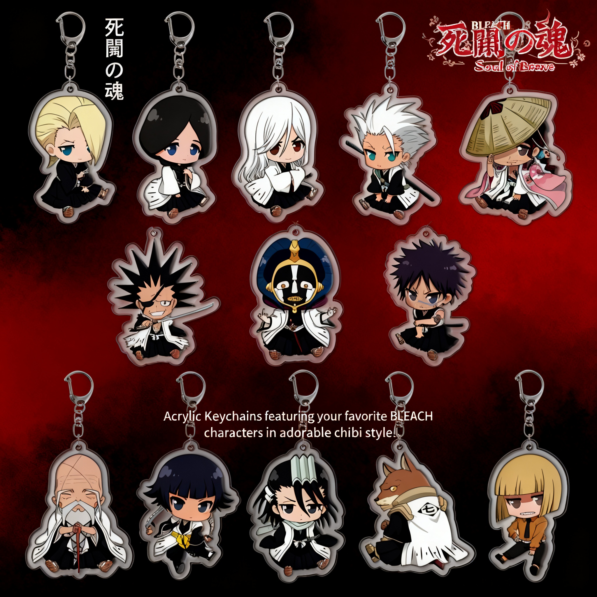 Anime Merchandise Keychain - Anime Keychain Bleach Ichigo Kurosaki Acrylic