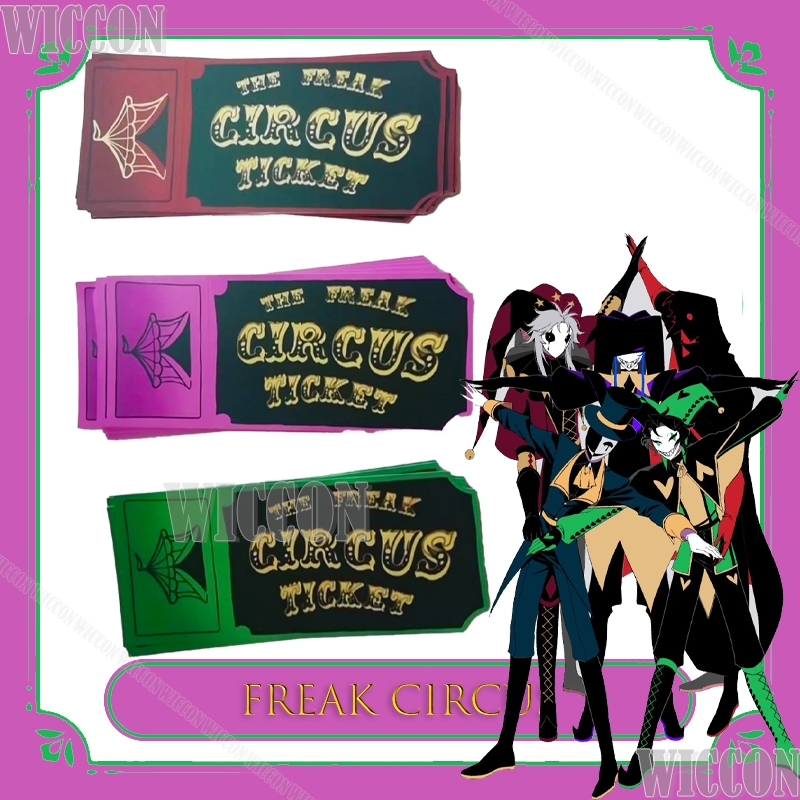Anime Merchandise Collection - Freak Circus Ticket Card Red Green