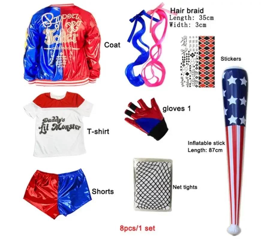 Costumes de cosplay Harley Qui - đánh giá và giá Anime Merchandise For Women