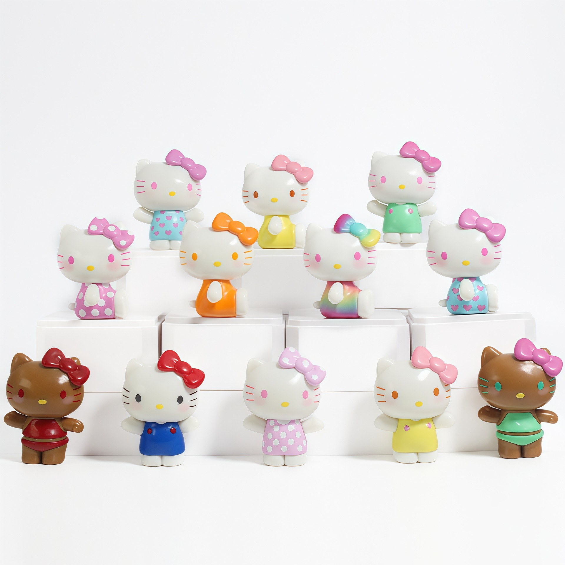 Hello Cat Summer Rainbow Serie - đánh giá và giá Figure Display Box