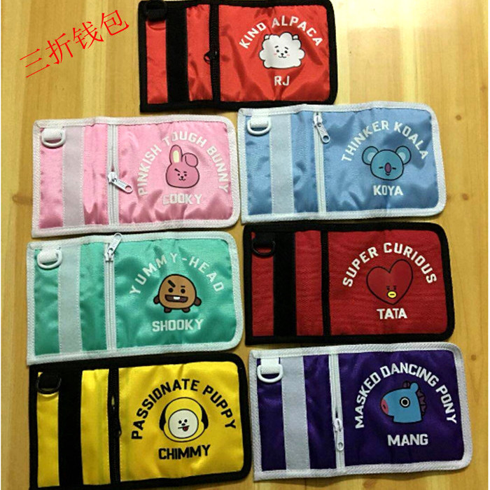 BT21 cartoon cute short wallet - đánh giá và giá Cute Anime Merchandise